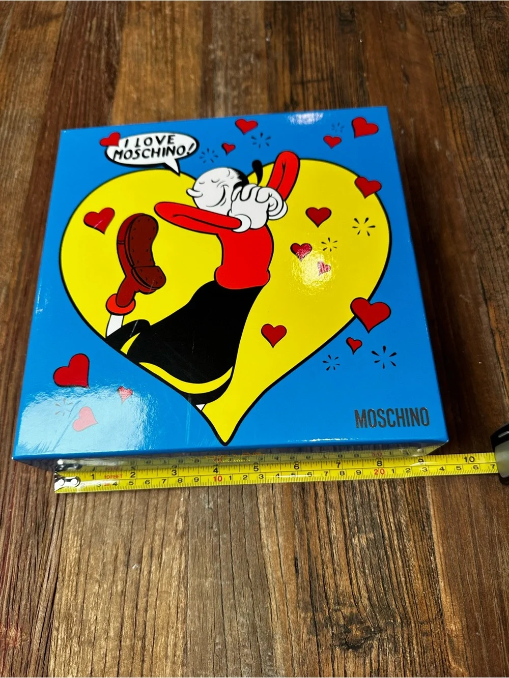 Moschino Blue Yellow Red Pop Heart empty box